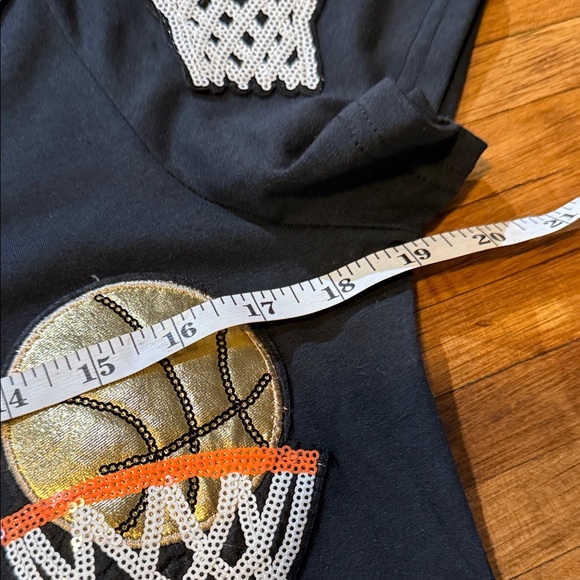 Black Dress Sequined Sparkles Basketball & Hoops Queen of the Court Sz Med New - Picture 5 of 5